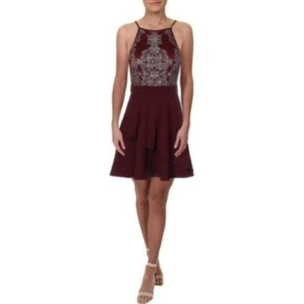 NWT Speechless Caviar Fit & Flare Dress